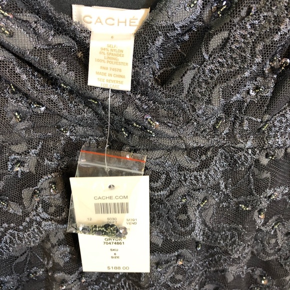 Cache beaded cocktail dress CL26 - Picture 4 of 7